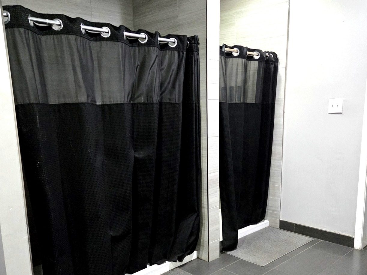 Showers and lockers